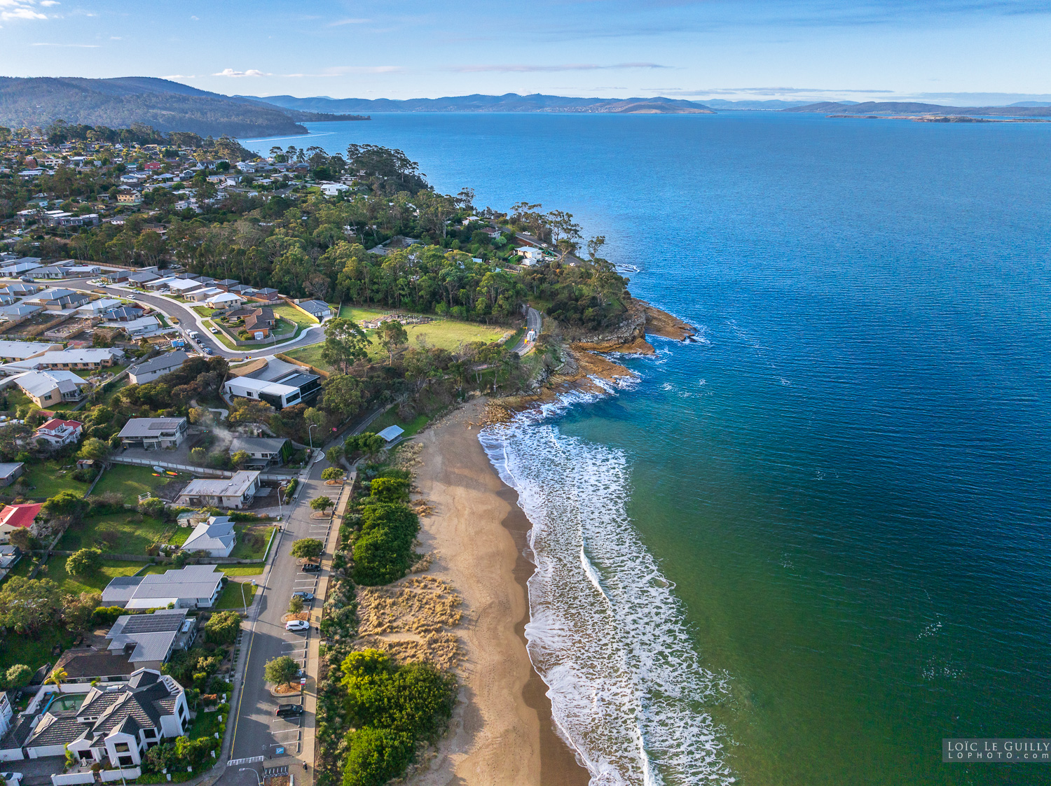 photograph of Blackmans Bay and the Derwent River